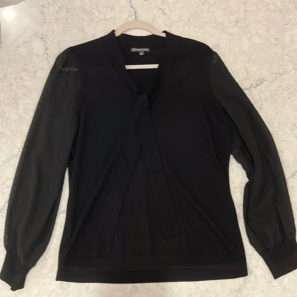 Adrianna Papell Black Blouse- Size Large